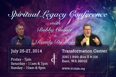 Конференция /Spiritual Legacy Conference with Bobby Conner and Randy DeMain (July 25-27, 2014)